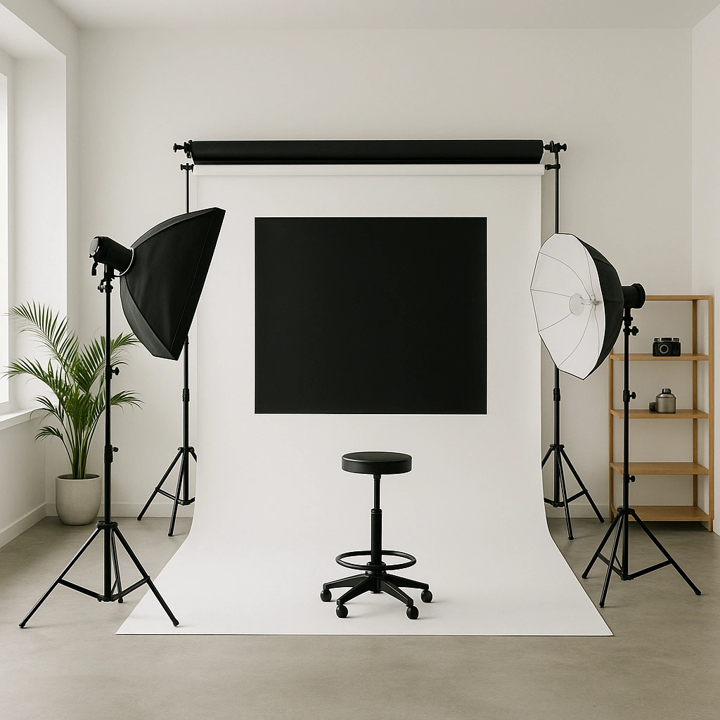 Photographer during professional photoshoot